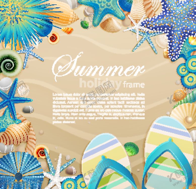 编号：13908210101000055476【酷图网】源文件下载-夏日海滩图案设计