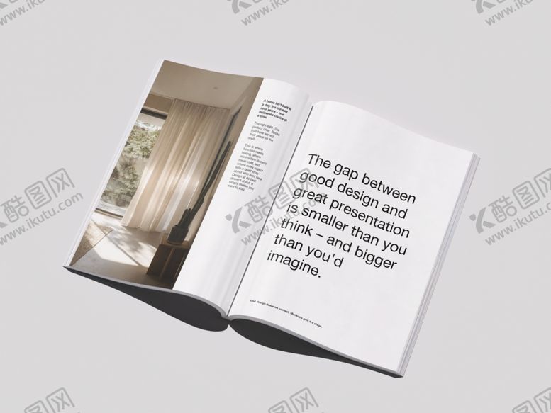 编号：36861204091452007134【酷图网】源文件下载-翻开的精品杂志展示样机