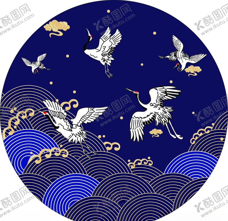 编号：51415709252220405977【酷图网】源文件下载-中国风飞鹤