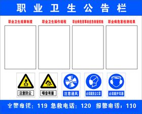 职业卫生公告栏