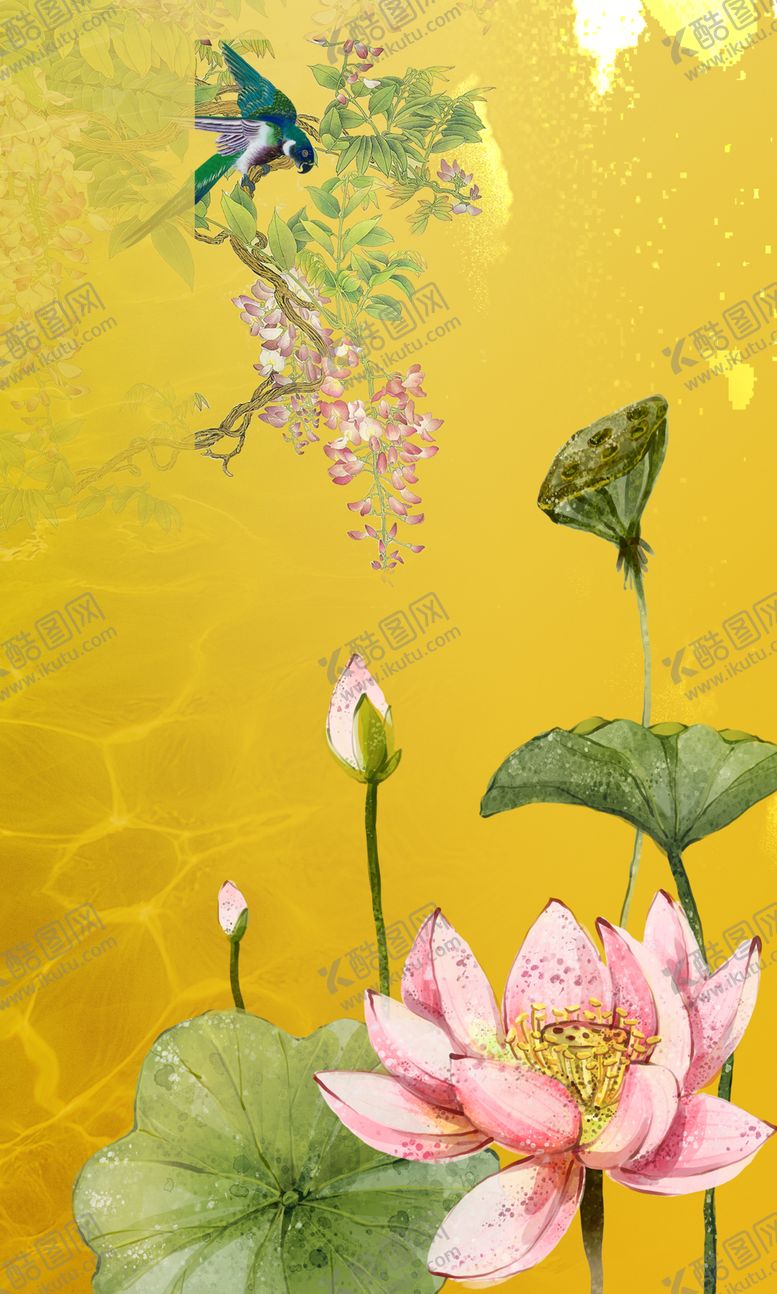 编号：26793511010207477733【酷图网】源文件下载-荷花装饰画