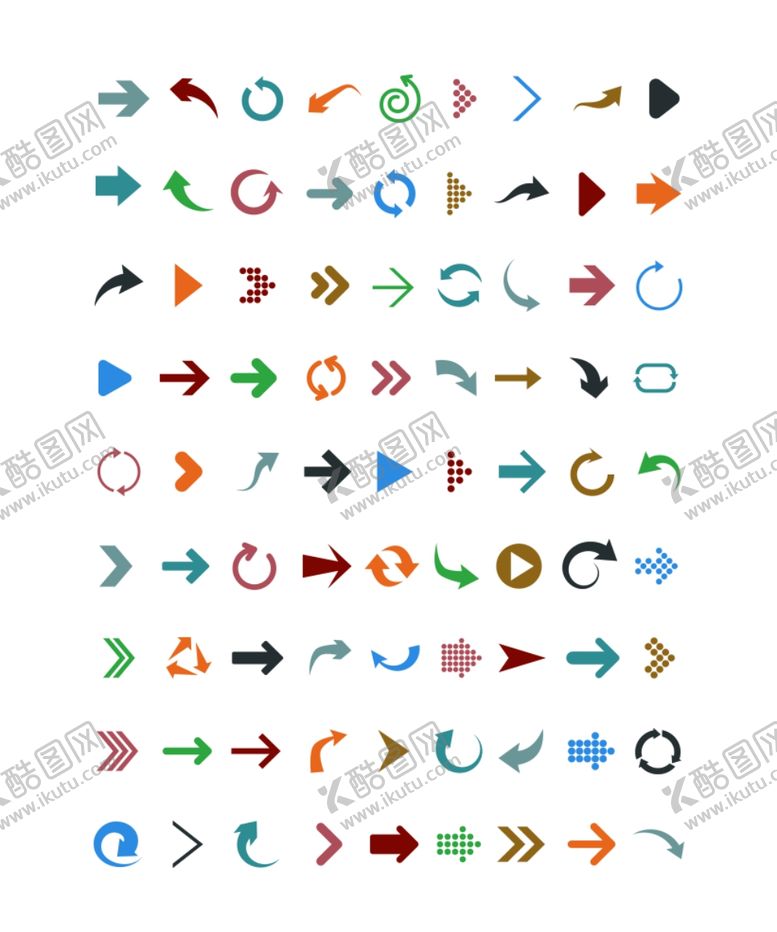 编号：34765107131821199210【酷图网】源文件下载-彩色箭头