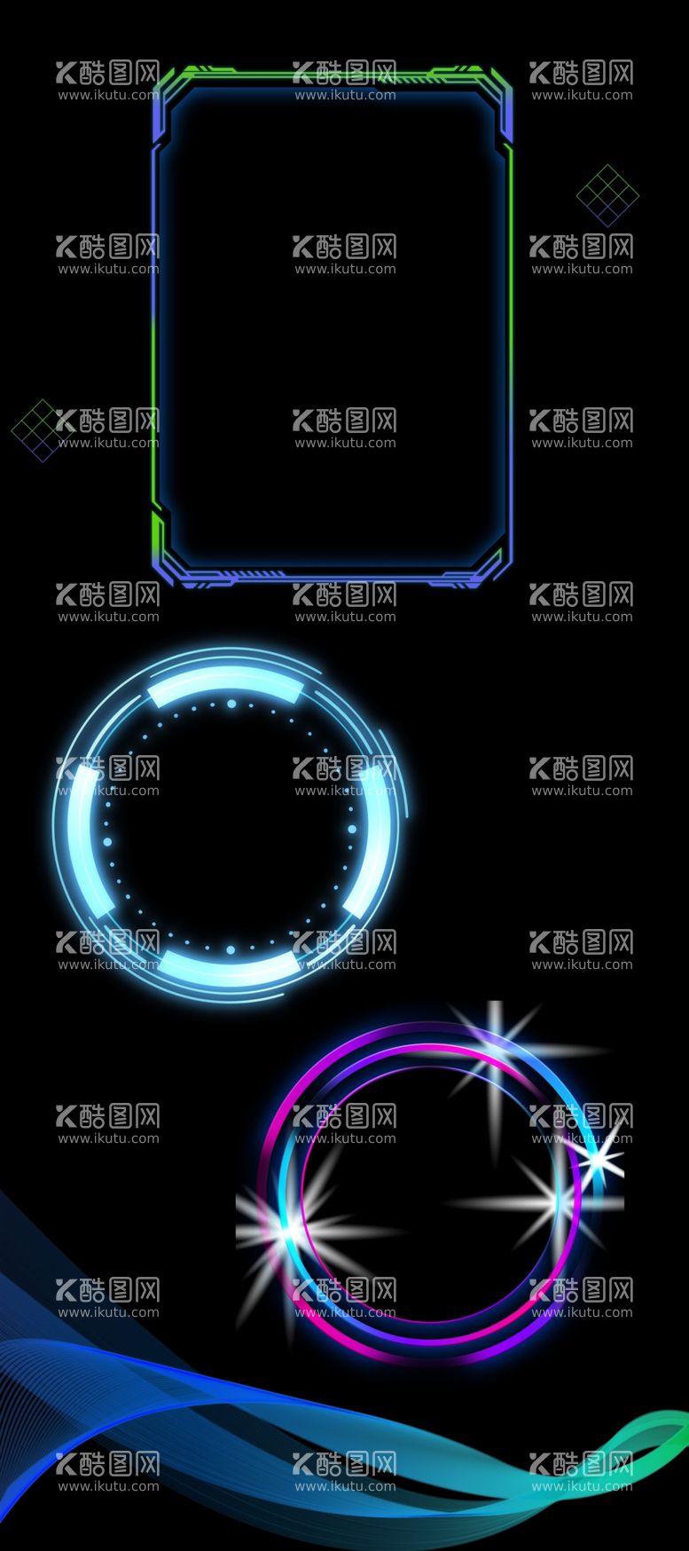 编号：10071102131456072144【酷图网】源文件下载-科技海报边框