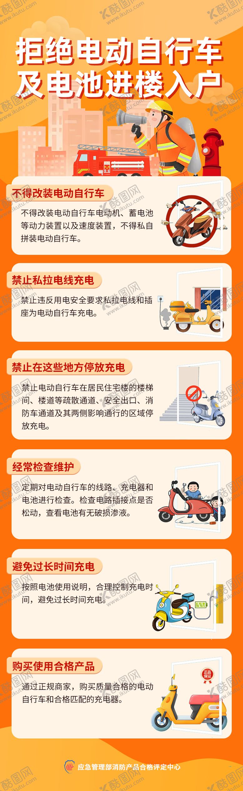 编号：56214712021401298607【酷图网】源文件下载-拒绝电动自行车及电池进楼入户长图