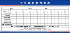 灭火器检查表