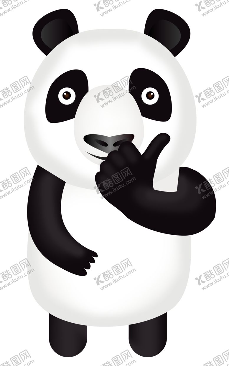编号：99741804241600151010【酷图网】源文件下载-卡通熊猫点赞