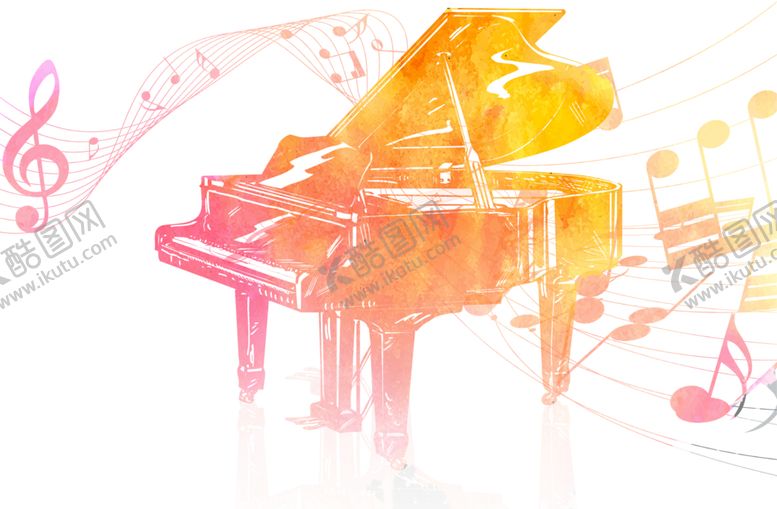 编号：63732004131732015069【酷图网】源文件下载-梦幻水彩风钢琴