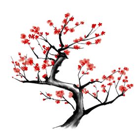 中国风水墨梅