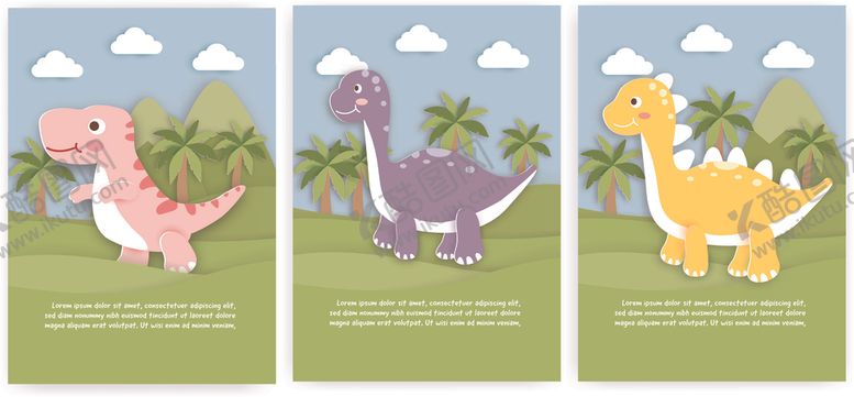 编号：79215510140008067379【酷图网】源文件下载-卡通动物卡片