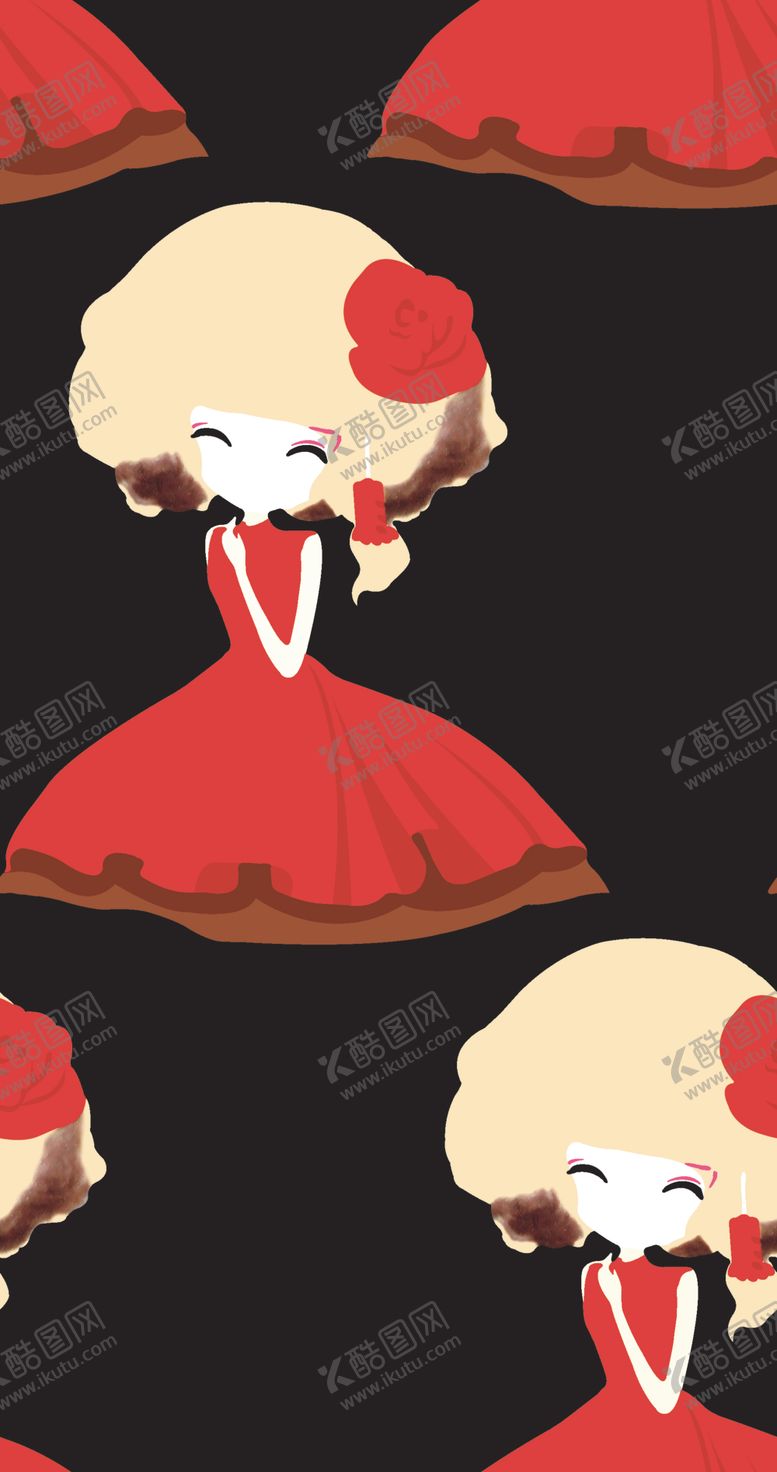 编号：88267309211210017990【酷图网】源文件下载-手绘小女人