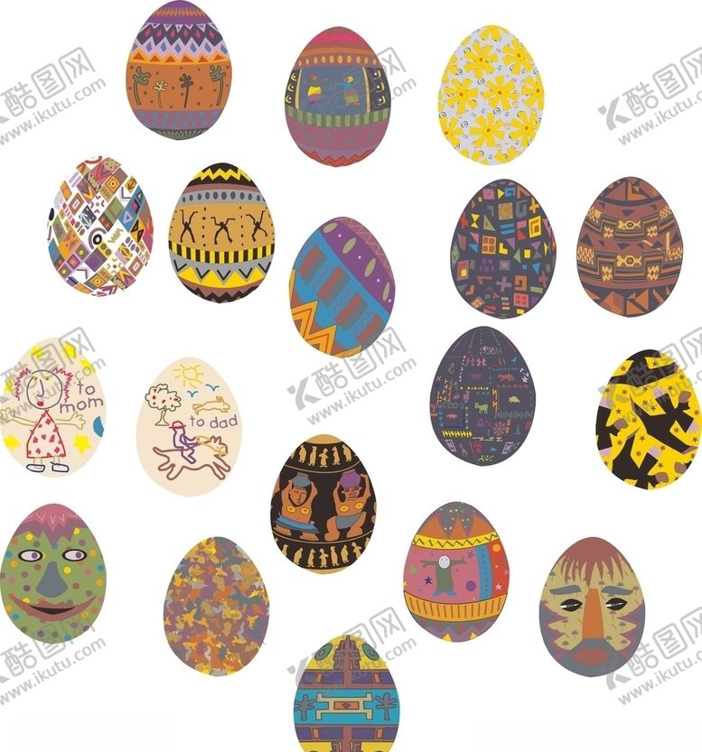 编号：68844909160114301003【酷图网】源文件下载-彩绘蛋