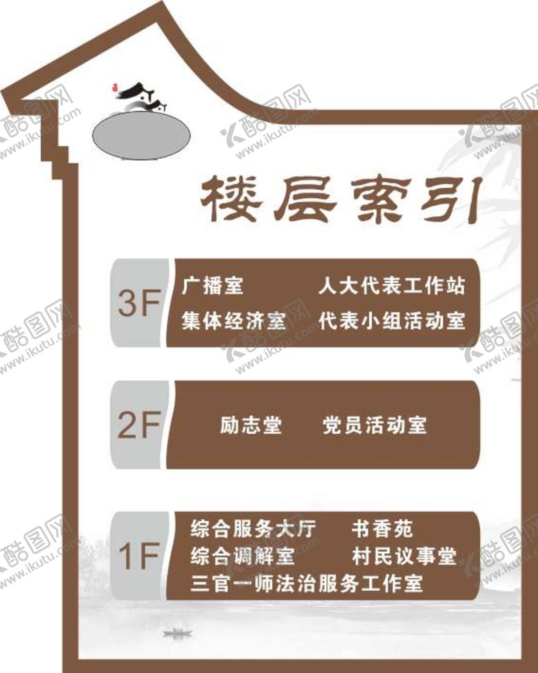 编号：29314812182009385004【酷图网】源文件下载-古风楼层索引牌 