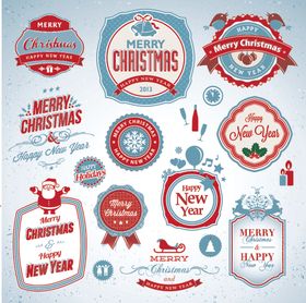 圣诞主题装饰标签设计元素