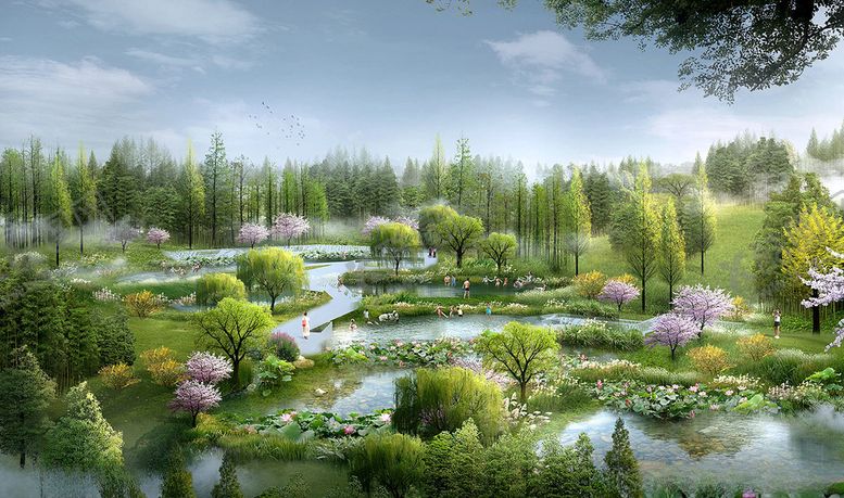 编号：19930709291805578489【酷图网】源文件下载-湿地景观公园