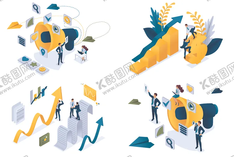 编号：36138106272356488833【酷图网】源文件下载-扁平化商业插画设计