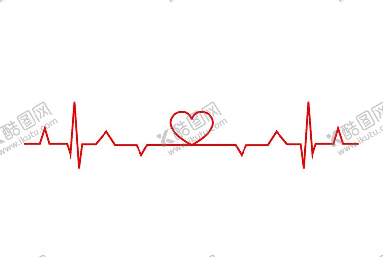 编号：81323909260702228265【酷图网】源文件下载-手绘心电图分界线元素