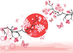 花卉古典纹粉色唯美