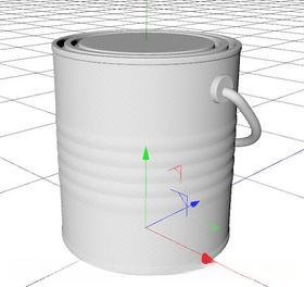 C4D模型油漆罐子