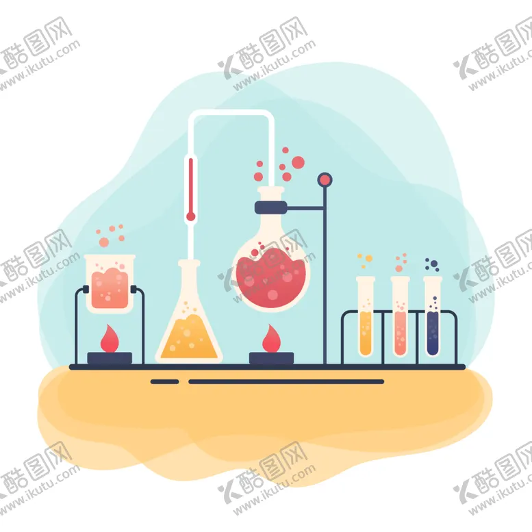 编号：90746012091846496649【酷图网】源文件下载-化学烧瓶卡通插画