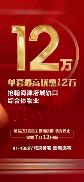 7月狂欢（单套最高优惠12万）热销