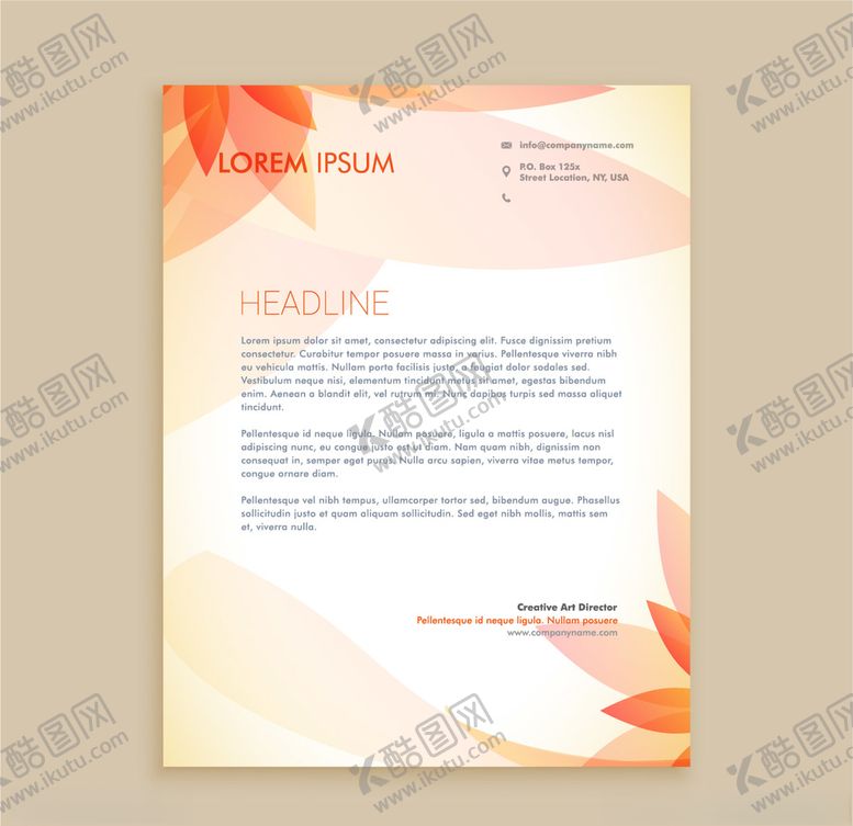 编号：18129510300750072756【酷图网】源文件下载-制度牌商务信纸宣传单