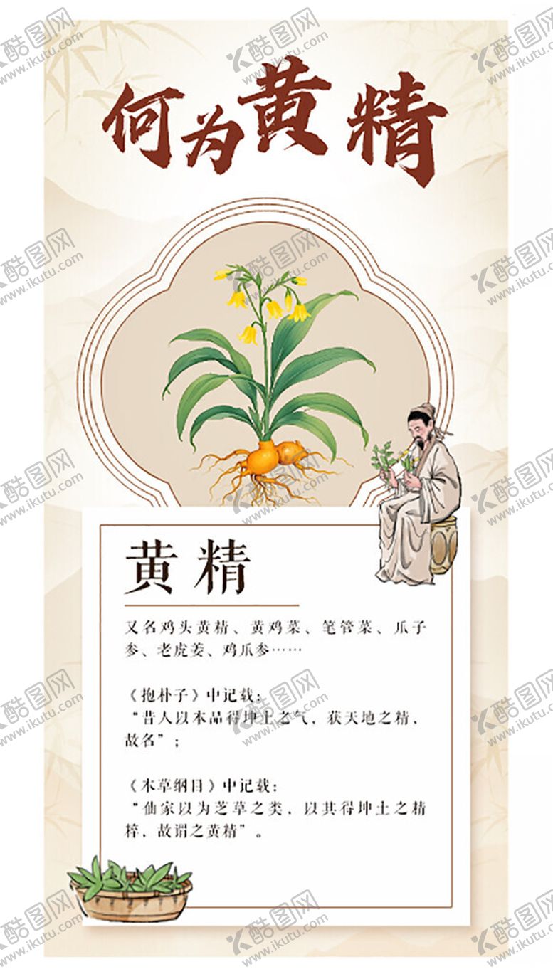 编号：48962804151315057763【酷图网】源文件下载-黄精简介