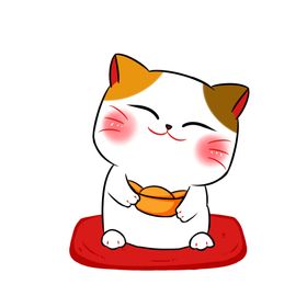 小猫抱着爱心