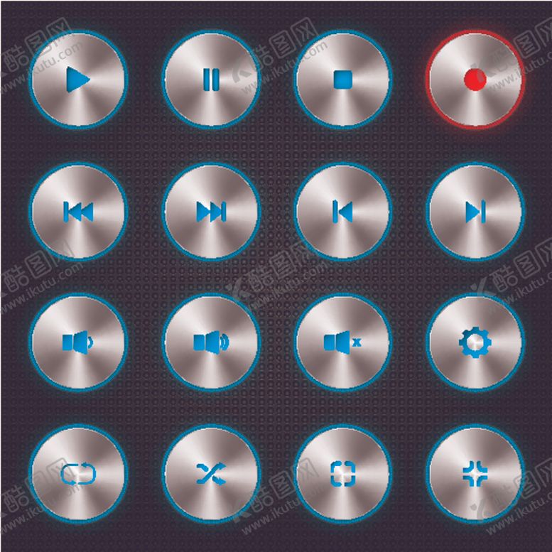 编号：85661209251808006319【酷图网】源文件下载-播放器按钮合集