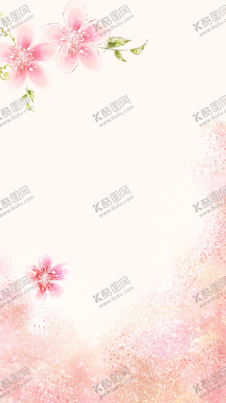 编号：32231101270853019819【酷图网】源文件下载-手绘粉色桃花海报设计图片