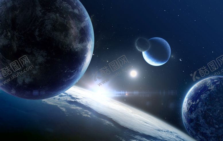 编号：71199610081833054052【酷图网】源文件下载-星球宇宙星空光点大气背景