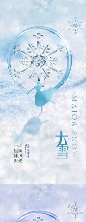 医美大雪节气海报