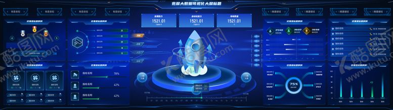 编号：54977409212025334788【酷图网】源文件下载-宽屏大数据可视化大屏设计