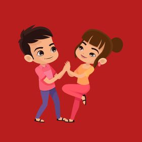 手绘情侣恋人