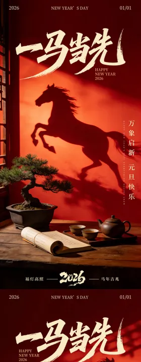 新年海报2026马年