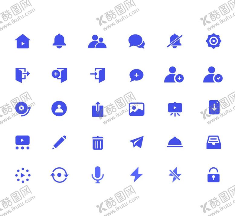 编号：65439009260655503196【酷图网】源文件下载-商务蓝色图标
