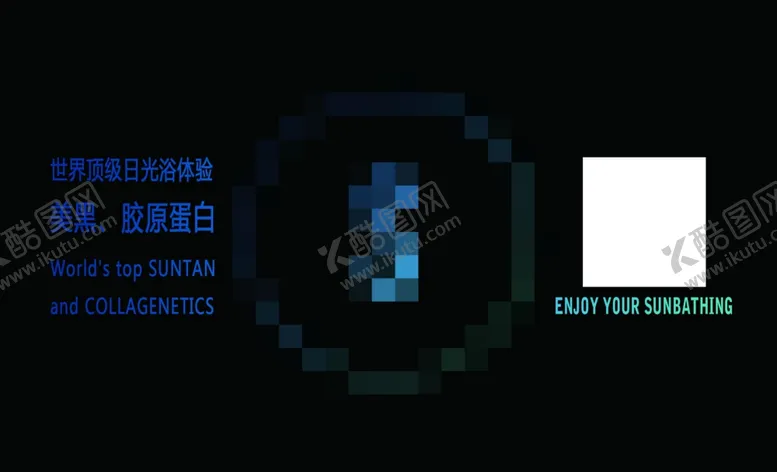 黑色名片背景圆形宣传单