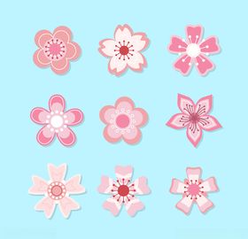 粉色桃花创意图案