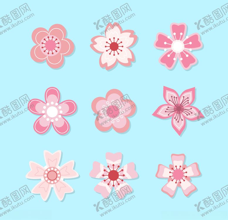 编号：45409407140038459612【酷图网】源文件下载-粉色桃花创意图案