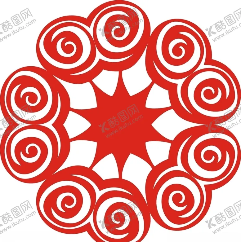 编号：37477404232243582866【酷图网】源文件下载-六角剪花窗花纸图案背景元素