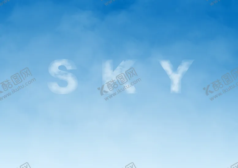 编号：46963707012202079069【酷图网】源文件下载-PS打造天空中的云彩文字效果
