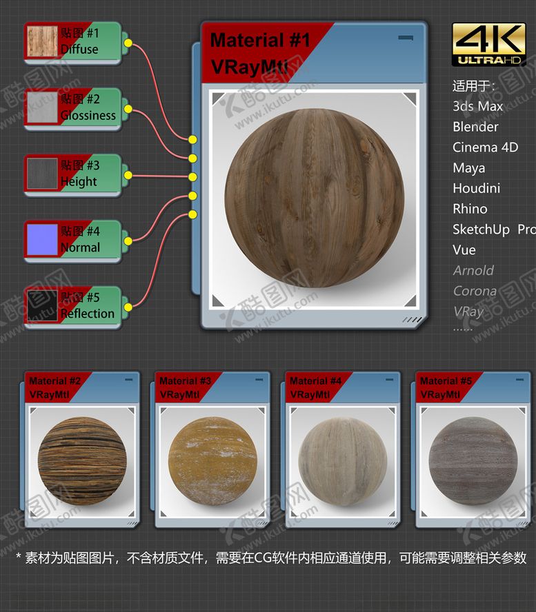 编号：88864905171625554815【酷图网】源文件下载-4K超清木纹材质贴图