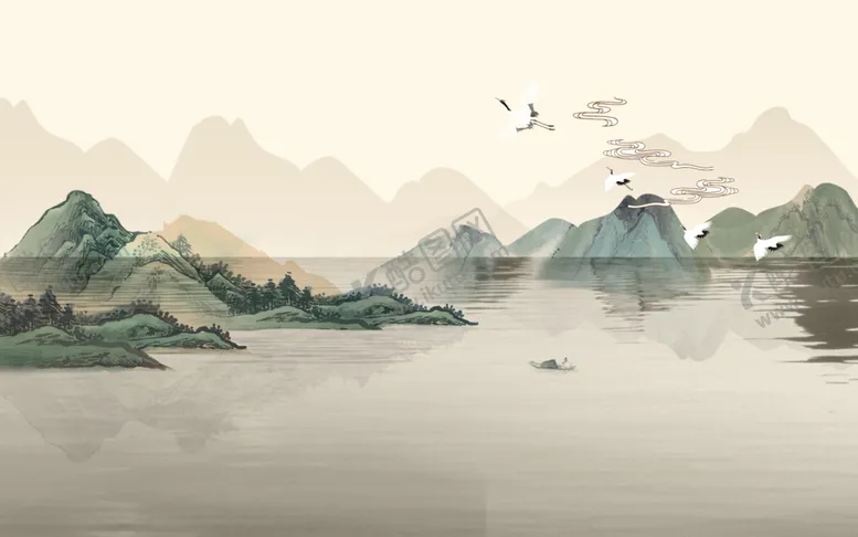 编号：59726705020234342561【酷图网】源文件下载-中式水墨山水画