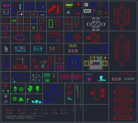 办公办公家具图块cad