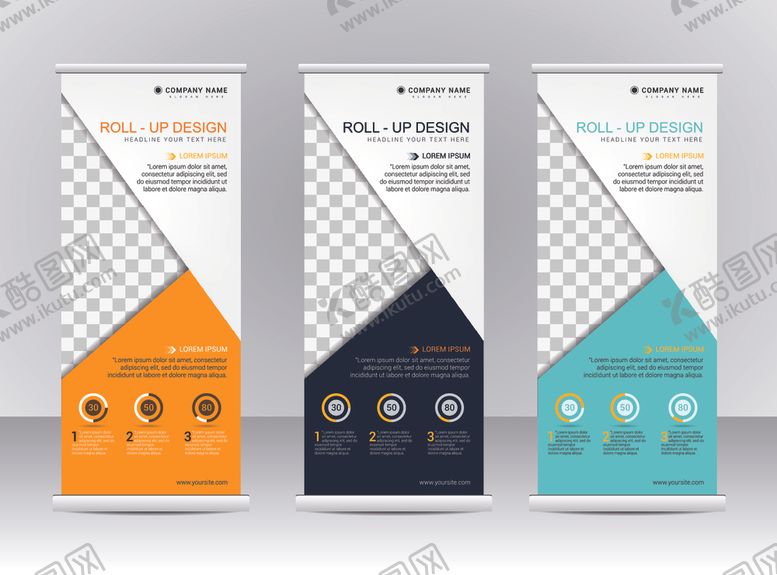 编号：68513410301554277247【酷图网】源文件下载-商务简约易拉宝展架模板