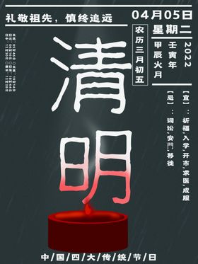 清明节踏青海报中国风佳