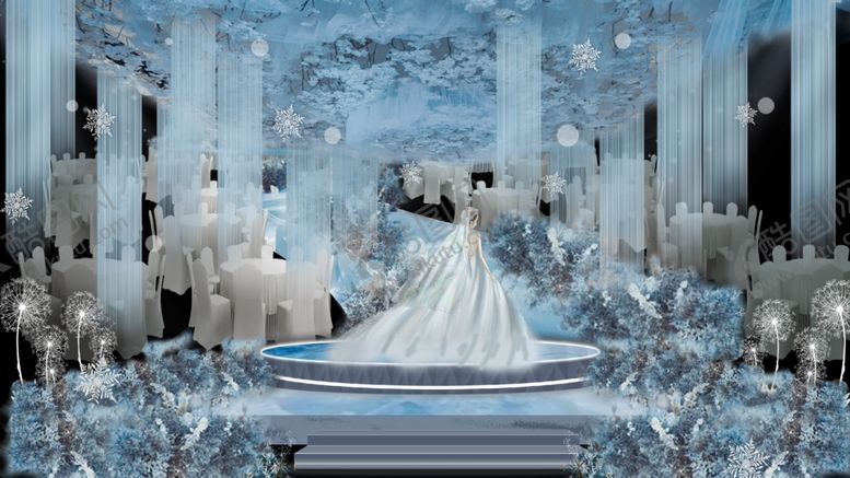 编号：77425904060606125140【酷图网】源文件下载-冰雪婚礼效果图