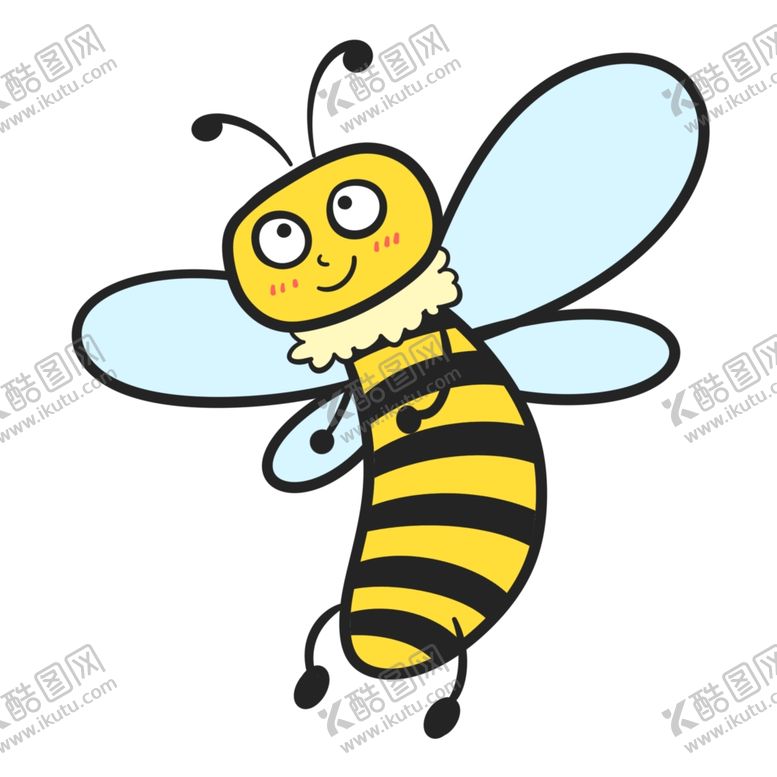编号：39589604201623144046【酷图网】源文件下载-卡通动物蜜蜂插画图片素材