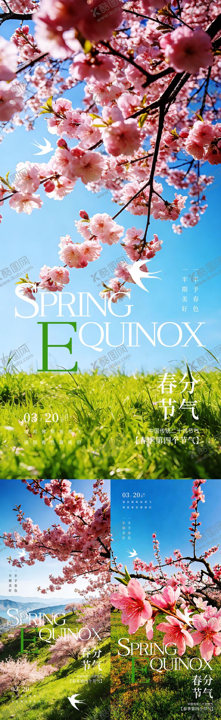 编号：36225303200210377230【酷图网】源文件下载-春分节气系列海报