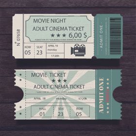 复古卡券优惠券模板