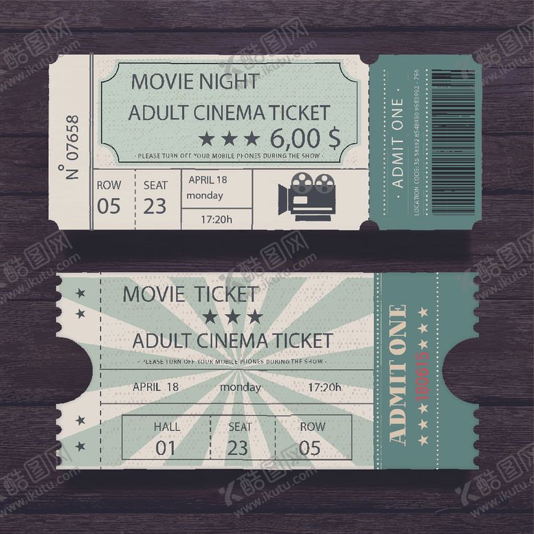 编号：14023010310728192143【酷图网】源文件下载-复古卡券优惠券模板